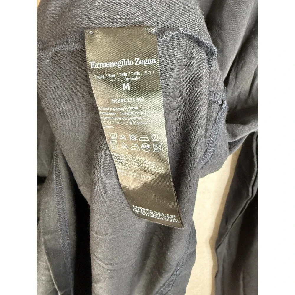 Ermenegildo Zegna Long Sleeve Jogger Lyocell Pajama Pyjama In Black Size M